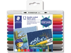 Marcador STAEDTLER de punta Dupla para Tejidos Design Journey (12 Unidades)