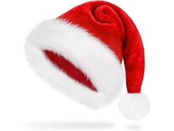 Gorro de Navidad unisex, mullido, de color rojo, cómodo y grueso, ergonómico, para uso diario STELASPLEN