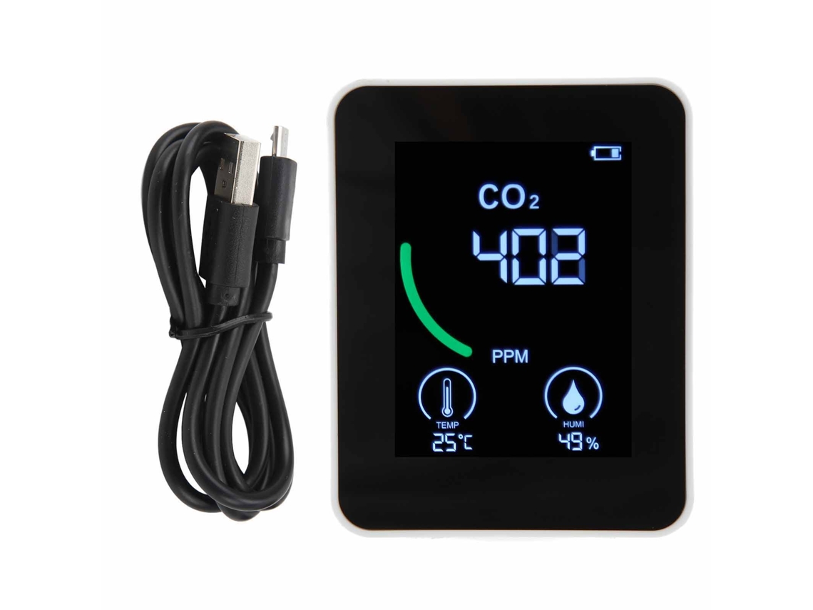 Monitor De Calidad Del Aire 3 En 1 Zn‑2co1tb Bluetooth Almacenamiento De Datos Detectores De Co2 Preciso Portátil Blanco