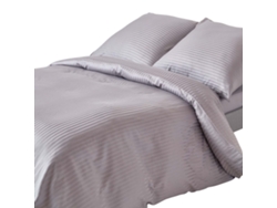 Homescapes Grey European Size Egyptian Cotton Duvet Cover Set 330 Tc, 240 X 220cm