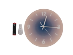 Reloj De Pared Moderno Y Silencioso De Cristal De 30 Cm Para Sala De Estar, Color Azul Degradado.