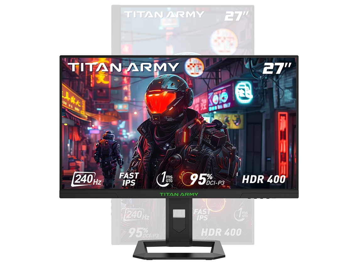 Monitor para juegos TITAN ARMY P2710S Pantalla LCD IPS rápida de 27 pulgadas 2560x1440 16:9 frecuencia de actualización de 240Hz GTG de 1ms HDR 400