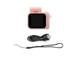(rosa - Sin Tarjeta De Memoria) Mini Cámara Slr Para Niños Con Flash Y Base De Batería, 1080p, Pantalla Lcd