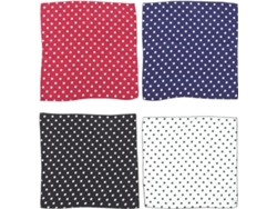 Foulard Carré Vintage À Pois 1960s En Satin Multifonctionnel Para Femmes Cérémonie Soirée 4 Pièce...