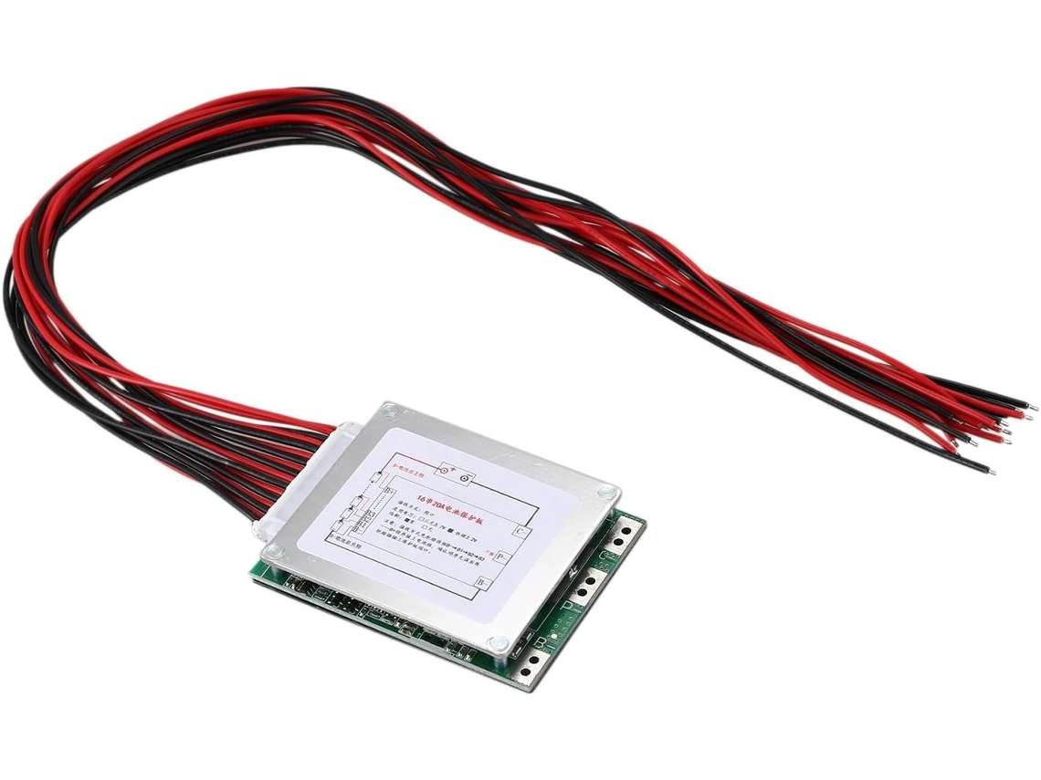 Placa De Protección De Batería 16s 48v 20a 18650 Lifepo4 Con Balanceo Para Bicicleta Eléctrica