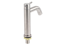 Grifo de acero inoxidable G1/2 para lavabo de baño, sin tubo, con agua fría y caliente