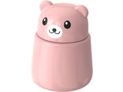 Triturador De Pastillas Con Estuche Portátil - Lindo Diseño De Osito De Peluche Para Triturar Pastillas Y Almacenar Medicamentos - Rosa