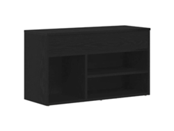 Banco zapatero de roble negro 80 x 30 x 45 cm EXCLUSIVO DE LA CASA