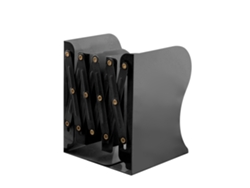 Soportes De Libros Metálicos Retractiles Flexibles Grandes Sin Pegatina Para Oficina Y Estanterías Negro