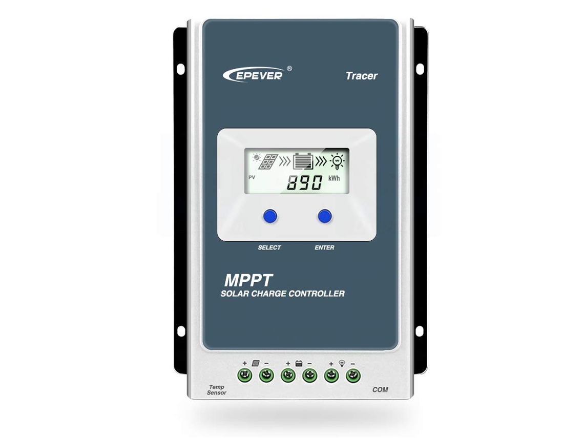 Controlador de carga solar MPPT Tracer serie AN de 10 A/20 A/30 A/40 A con identificación automática del voltaje del sistema, 12 V/24 V CC, Zeuxo (40 A)