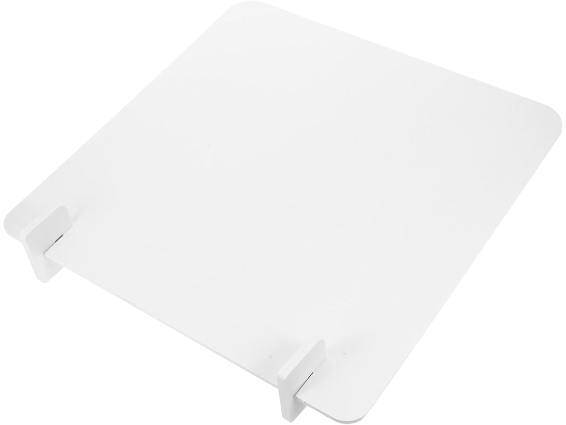 Mampara De Oficina De Pvc Blanco, Resistente A Salpicaduras, Bordes Redondeados.