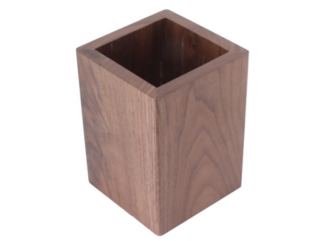Lia Contenedor de utensilios de cocina estable de gran capacidad Portalápices de madera rectangular simple para cocina familiar FDIT