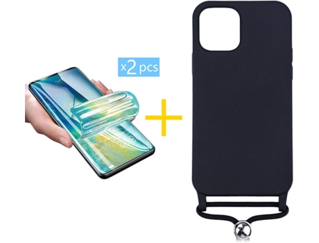Carcasa + 2 Protectores de Pantalla para iPhone 11 Pro Max ACCETEL Negro