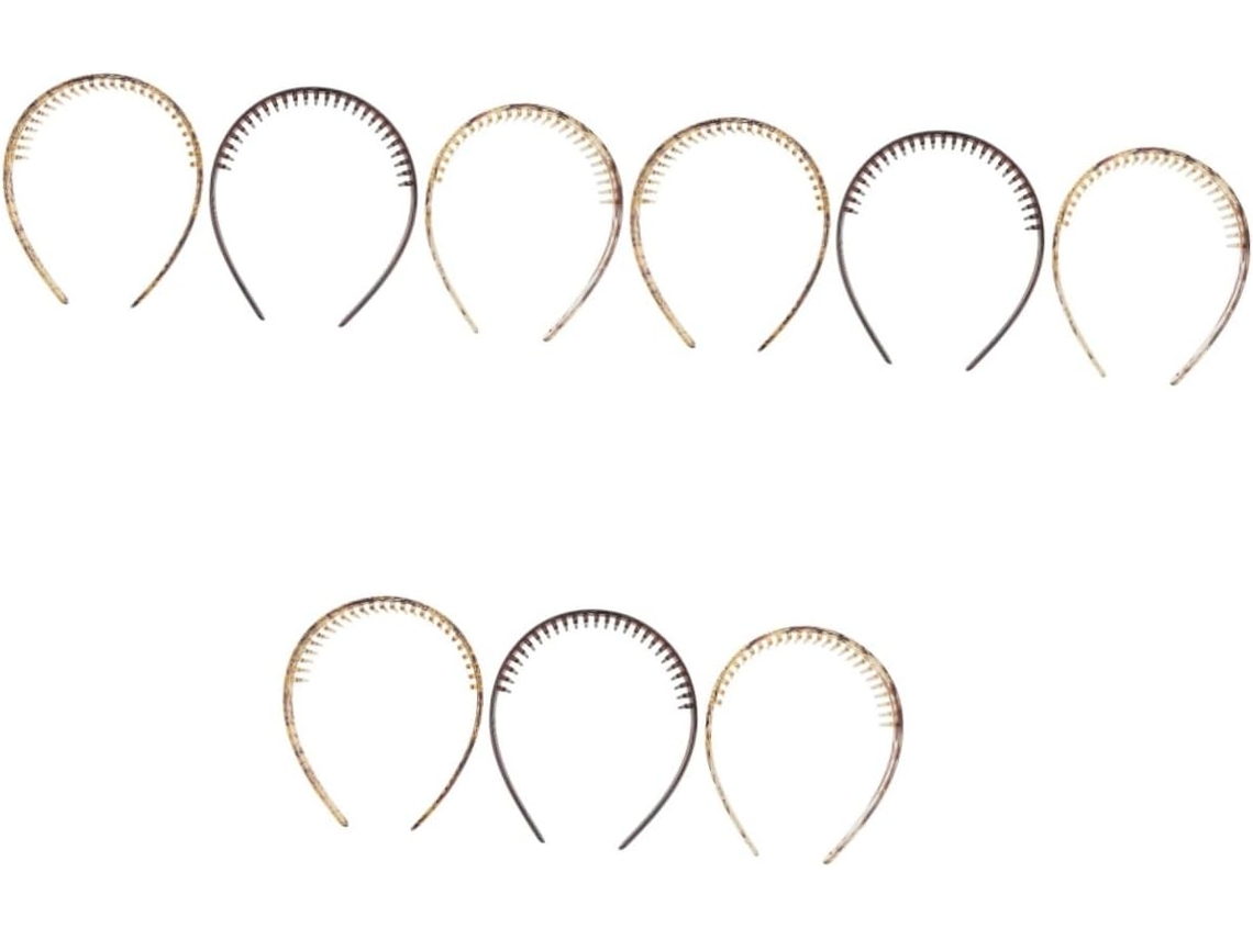 9 Pièces Cerceau De Cheveux Café Clair Bandeau Avec Des A Attache-cheveux Épingles Femmes Chouchous