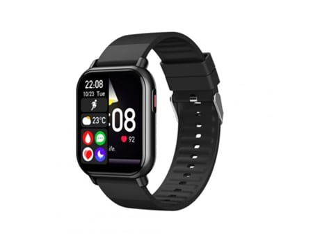 Smartwatch Monitoreo de temperatura corporal de oxígeno en sangre con pantalla HD de 1,85 pulgadas Fitness Black