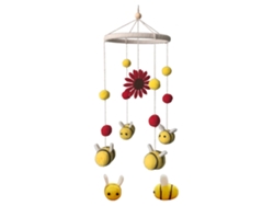 -móvil Colgante Abeja Peluda Para Cuna Bebé, Campanillas Giratorias, Decoración De Niñera Y Dormitorio