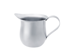 Jarra de acero inoxidable para espumar leche, café, crema y espresso, color plateado (150 ml)