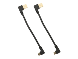 Cable micro USB de 2 piezas, cable portátil de carga rápida en ángulo recto para múltiples dispositivos. Gokoco