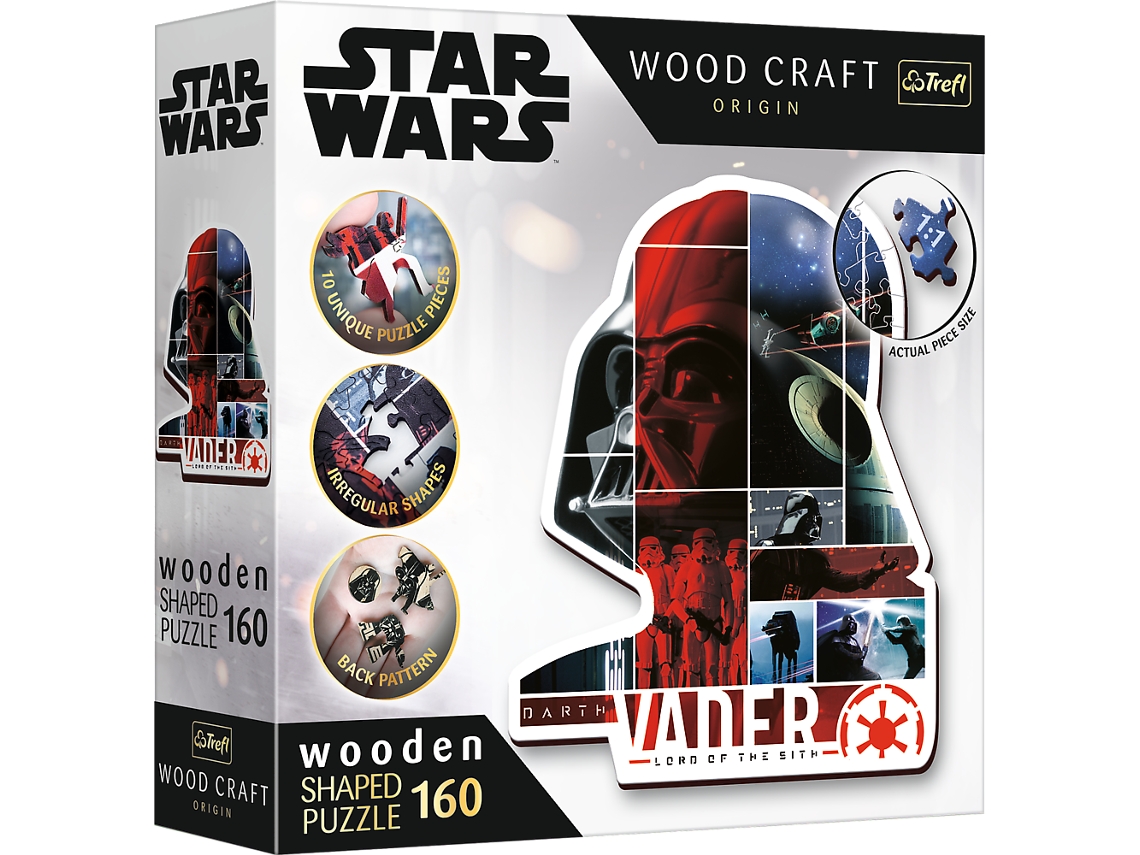 Rompecabezas de madera de Star Wars de 160 piezas. Rompecabezas Trefl de Darth Vader (20190)
