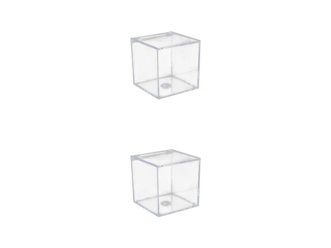 Caja de cartón acrílico transparente con tapa, 1/2/3, para regalo del hogar, 4,5 cm