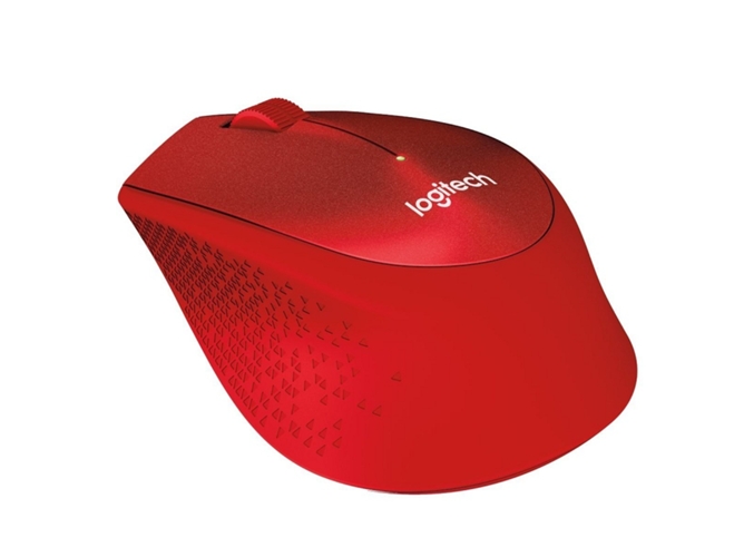 Ratón LOGITECH M330 (Bluetooth - Rojo)