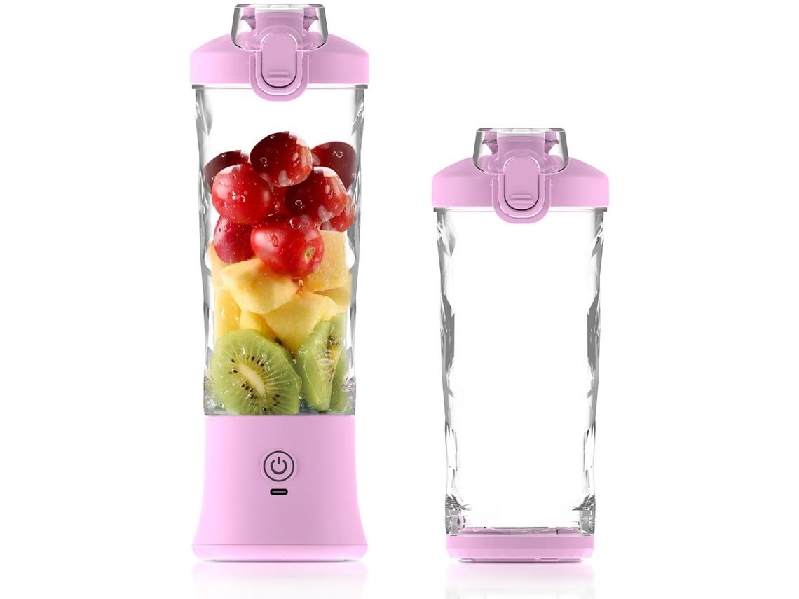 Licuadora Portátil 20oz Usb C Recargable Pequeño Exprimidor De Frutas Sin Bpa Para Cocina Viaje Deportes Comida Para Bebé Gusshious Púrpura