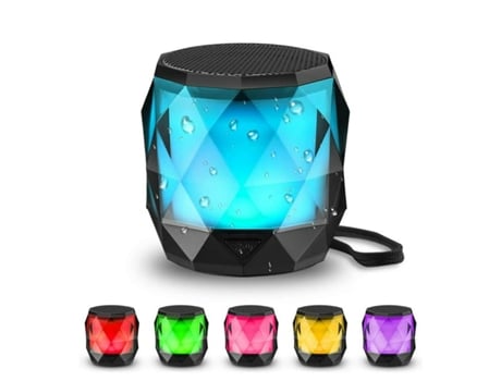 Mini altavoz Bluetooth Samuriiron con luces, altavoz inalámbrico portátil, altavoz pequeño magnético