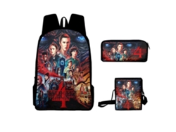 Ats-set De 3 Mochilas Infantiles Para Niños Con Mochila Cartoon, Bolsa Y Estuche Para Escuela, Viajes Y Camping