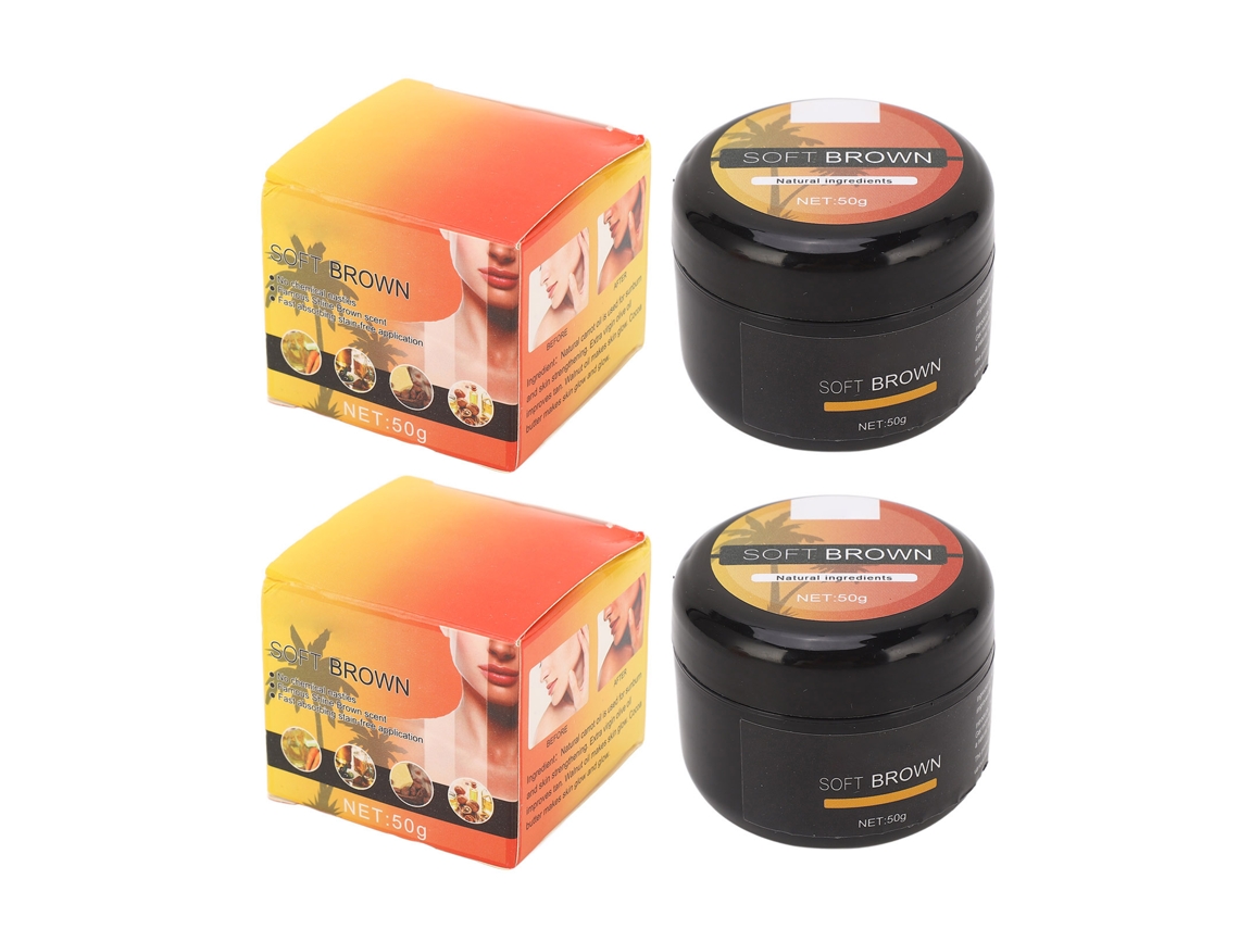 2 Piezas Crema Aceleradora de Bronceado de 50g, Absorción Rápida y Bronceado Duradero para Todo Tipo de Piel