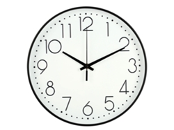 2026-reloj De Pared Silencioso 8 Pulgadas Sin Ticking Decorativo Fácil De Leer Redondo Para Sala De Estar Marco Negro Fondo Blanco Letras Negras