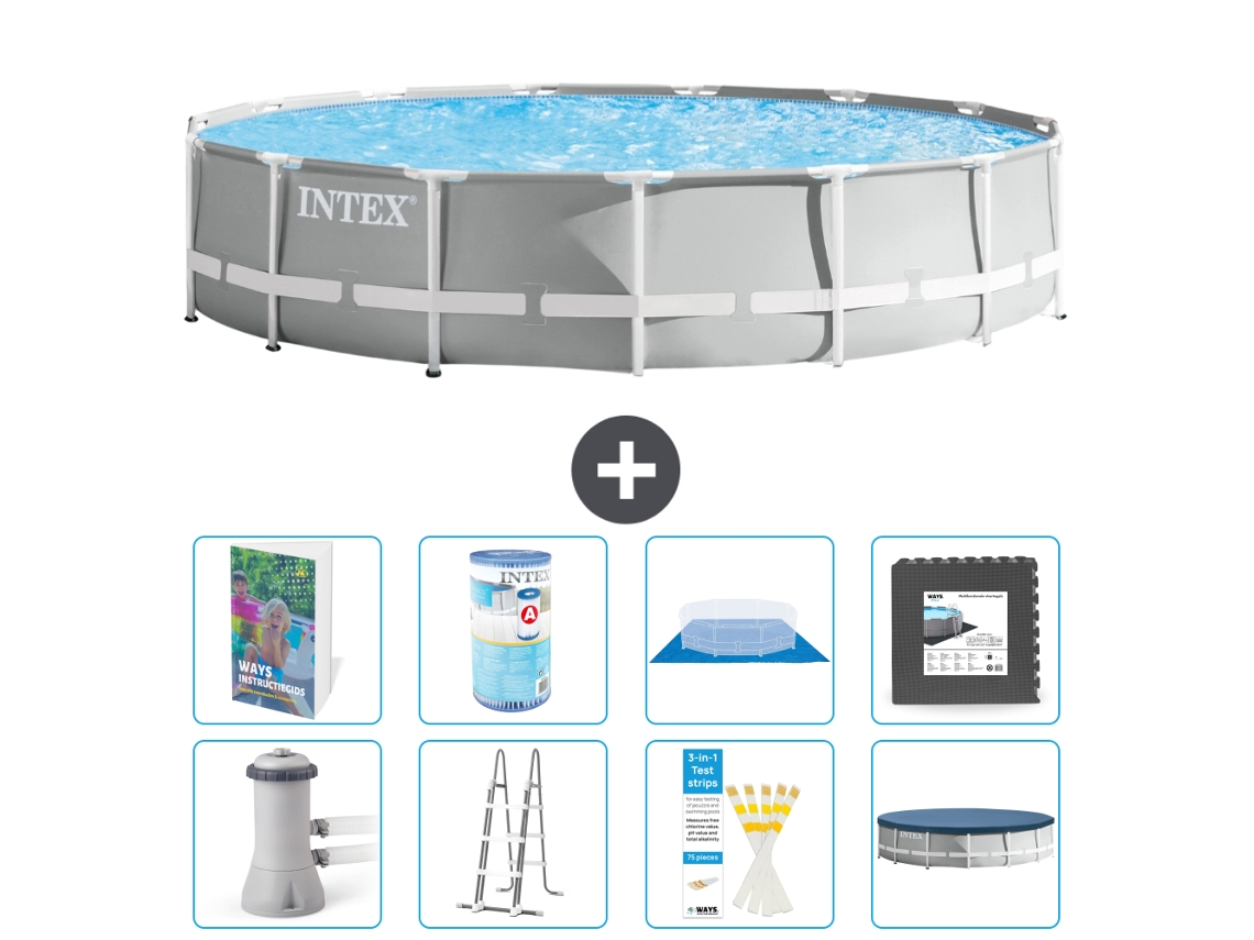 Intex Piscina Prism Frame Redonda - 457x107 Cm - 9-peças S563