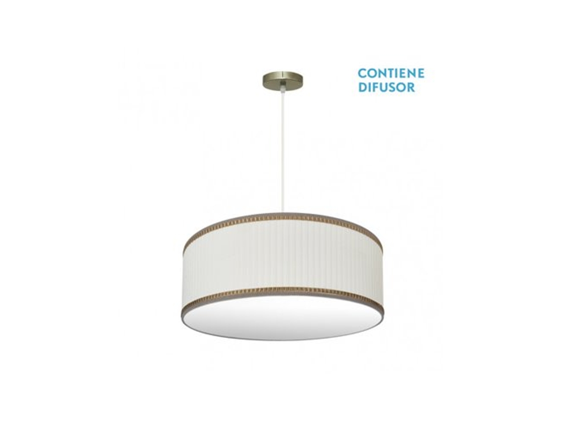 Lámpara colgante Soprano 3xe27 Cuero/beige Regx60x60 Cm Fabrilamp