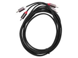 Cable De Audio Chapado En Oro De 3 M (9,8 Pies) Con Conectores 2rca Macho A 2rca Macho Para Tv, Amplificador Y Reproductor De Cd.