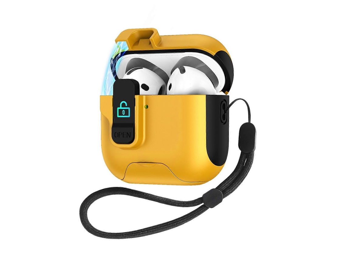 Estuche protector automático desplegable para auriculares con bloqueo de interruptor para AirPods 3