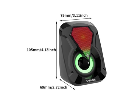 Laptop Mini Computadora de escritorio Samuriiron Altavoz Multimedia RGB Light Gaming