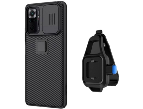 Funda Redmi Note 10S Camshield con Soporte para la Cintura Negro
