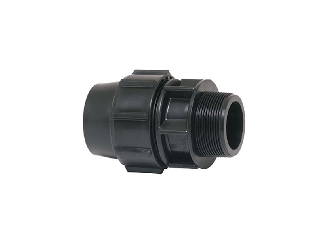 Enlace mixto de polipropileno, rosca macho, 20 mm x 1/2 Plasson
