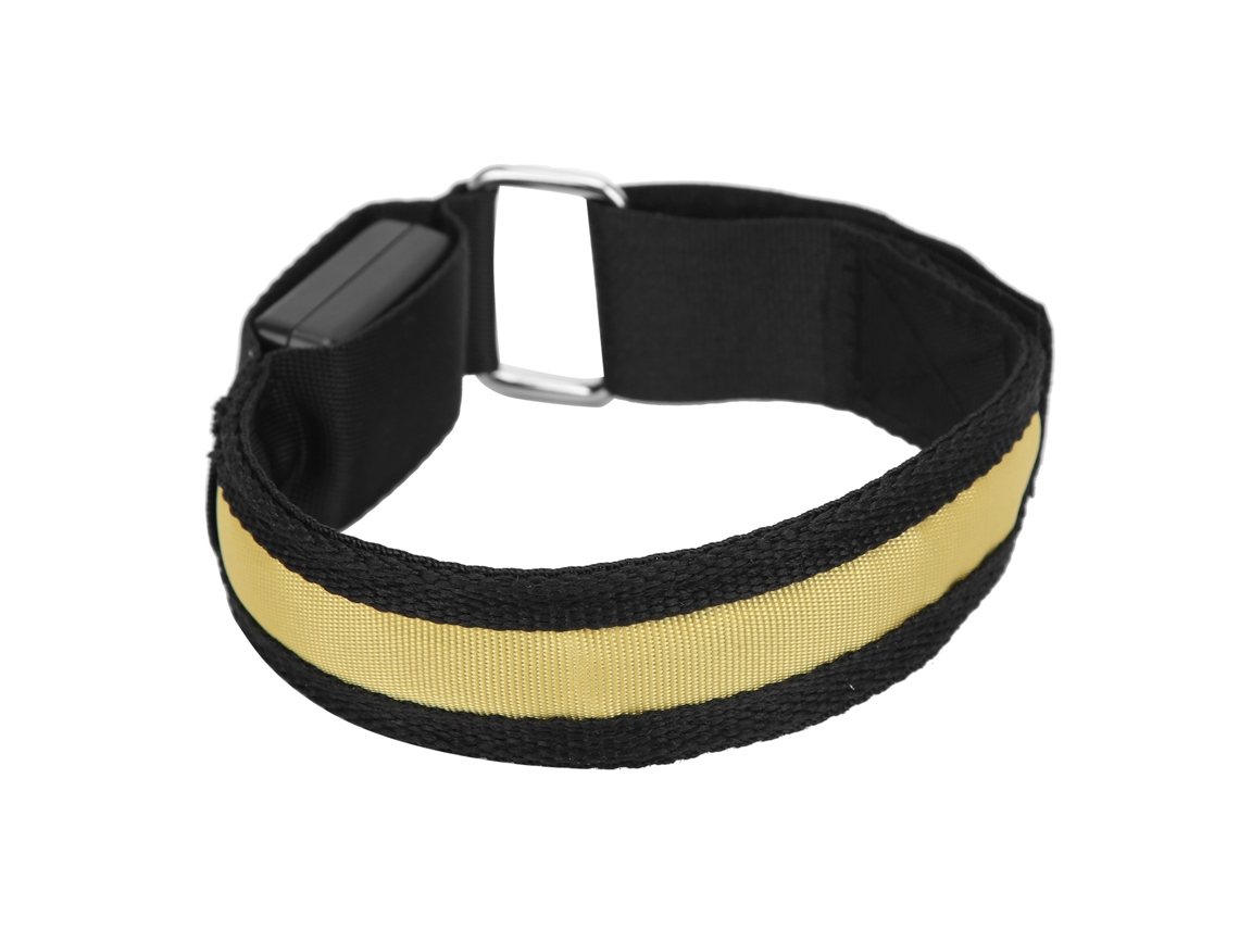 Pulsera reflectante LED ajustable con 3 modos de luz para correr de noche, caminar, andar en bicicleta y al aire libre.