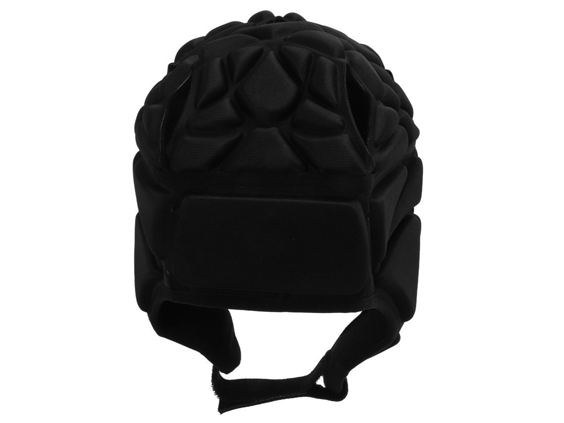 Casco De Fútbol Americano Eva Antiimpacto Con Forro De Terciopelo Ajustable Para Adultos, Color Negro.