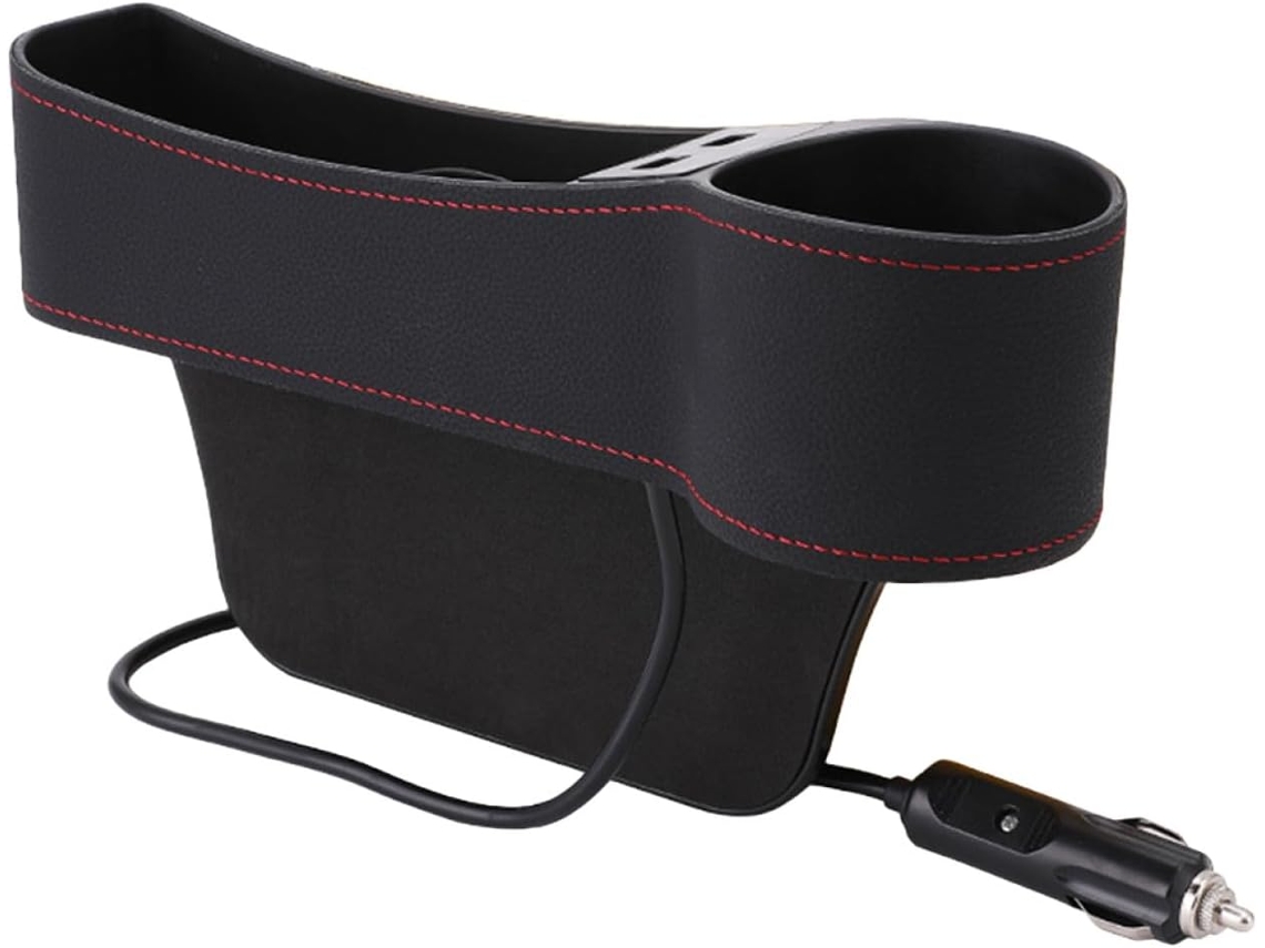 Organizador De Asiento De Coche, Cargador Usb Doble, Caja De Almacenamiento Multifuncional