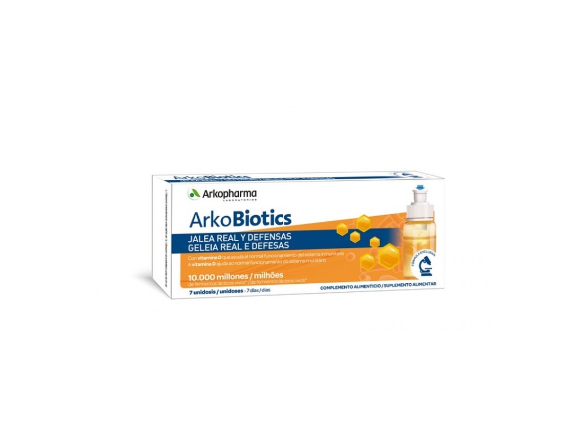 Complemento Alimentar ARKOPHARMA Arkobiotics Adulto Defesas Com Royal Jelly (7 unidades)