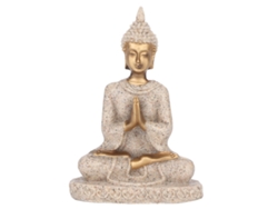 Estatua de Buda meditando sentado, escultura dorada, adorno decorativo para el hogar (dorado)