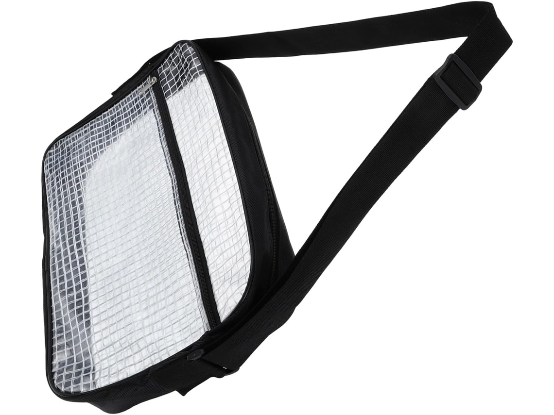 Riñonera Antiestática Stobaza De Pvc Negro Bolso Bandolera Transparente