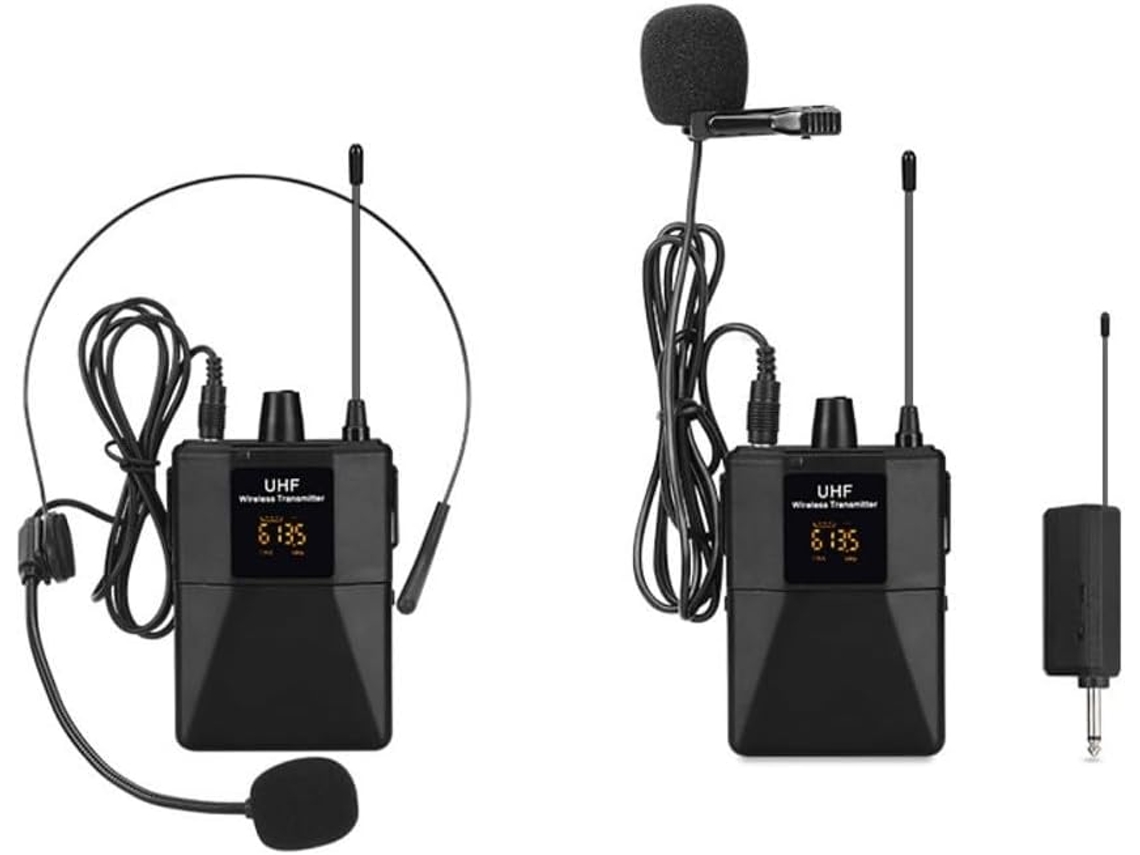 Sistema De Micrófono Con Auriculares De Solapa Y Cinturón