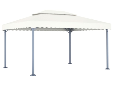 vidaXL Cenador color crema aluminio 400x300 cm