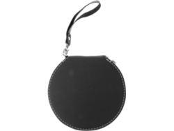 Estuche De Cuero Para 20 Cd Con Cremallera, Estuche Portátil Para Discos