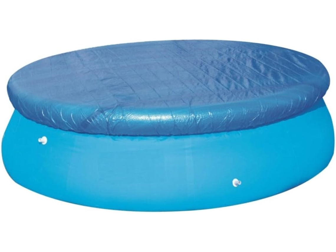 Cubierta Redonda De Pe Inoomp Para Piscinas Con Estructura Y Piscinas Hinchables. Protege De La Lluvia. Fácil De Montar