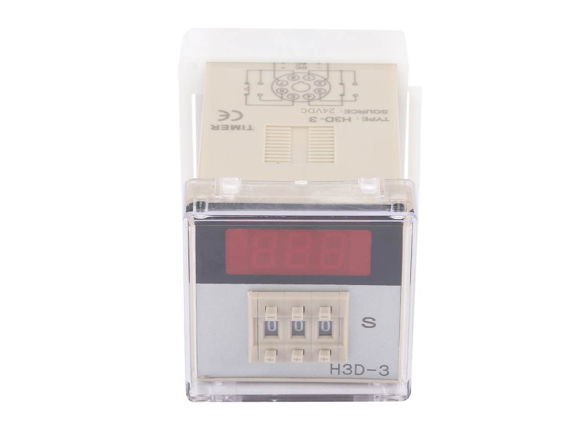 Relé Temporizador Digital Led H3d-3 De 999 Segundos Y 8 Pines Con Control De Tiempo De 24 V Cc.