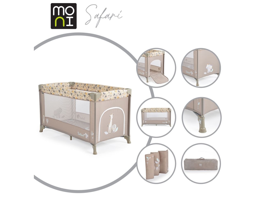 Cuna de Viaje SAFARI de MONI Beige