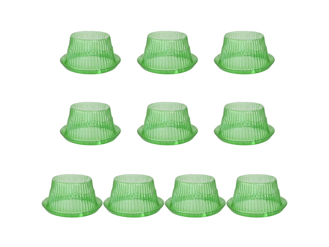 Anillo protector anticaracoles para plantas, repelente sin productos químicos, 24 cm, verde.
